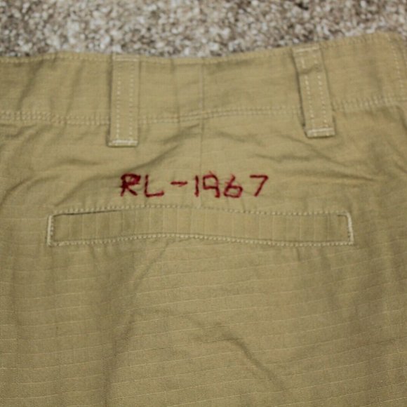 Polo Ralph Lauren Khaki Tan Cargo Shorts Chino Youth Boys Size 18 NWT - Picture 6 of 8
